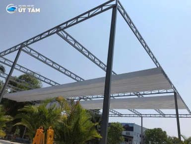 Dự Án Thi Công Mái Xếp Lượn Sóng Khung Thép Tại Long Khánh